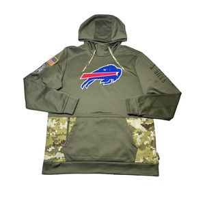 NFL NIKE Buffalo Bills Salute To Service Football Camo Hoodie Jacket Green Sz M